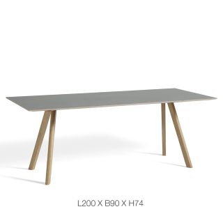 Tisch COPENHAGUE CPH 30 Eiche - Linoleum grau