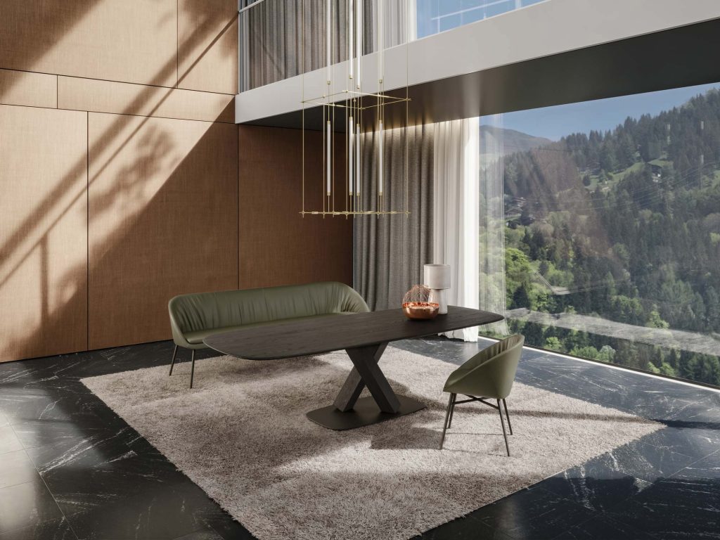 Draenert Tisch Stan in dunkler Eiche