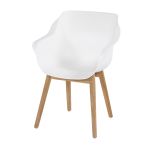 SOPHIE ELEMENT Armlehnensessel (teak/weiss)