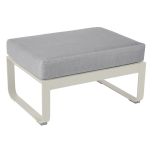 BELLEVIE Lounge Polsterhocker OTTOMAN (Textil flanellgrau)