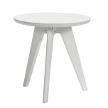 Nachttisch und Hocker CIRCO rund Eiche bianco