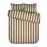 Minte Stripe Duvet cover (Slate brown - Vanilla)