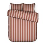 Minte Stripe Duvet cover (Terracotta - Blush pink)
