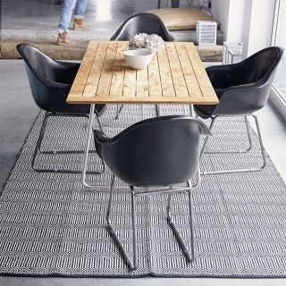 BRAID Cotton Teppich grey/white