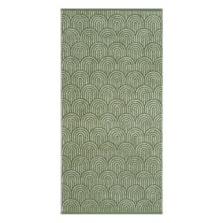 Stilvolle Handtücher von Cawö 'Maison' zeitloses Bogen-Design in der Farbe Field (Grün)