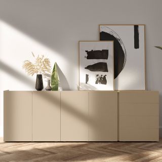 Sideboard Jorel von Interlübke – Mattlack alabaster