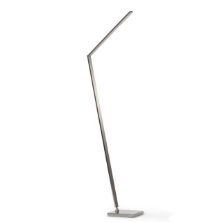 LUMIS LED Stehleuchte Messing vernickelt Edelstahl matt Optik (Nr. 10)