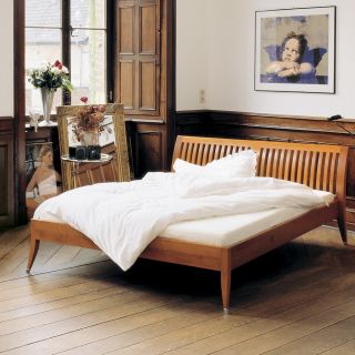 VENJA Massivholzbett Buche Kirschbaum gebeizt