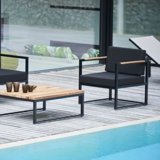 LUX Lounge Armlehnensessel schwarz