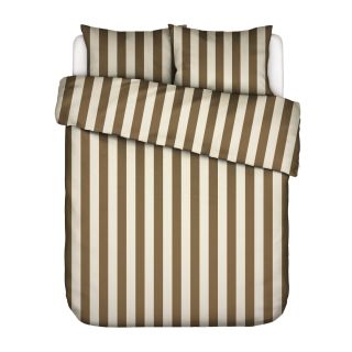 Minte Stripe Duvet cover (Slate brown - Vanilla)