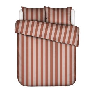 Minte Stripe Duvet cover (Terracotta - Blush pink)