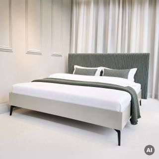MD13 Rahmen A20 - Bett SLIM (Kopfteil schwebend) - Bild KI generiert