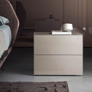 Nachttisch DOMINO MONO H450 2 Schubladen (Lack Grigio Corda)