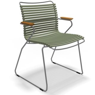 CLICK Dining Chair mit Bambus-Armlehnen (olive 20)