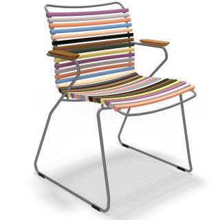 CLICK Dining Chair mit Bambus-Armlehnen (Multi Color 88)