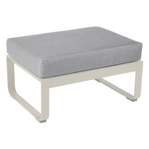 BELLEVIE Lounge Polsterhocker OTTOMAN (Textil flanellgrau)
