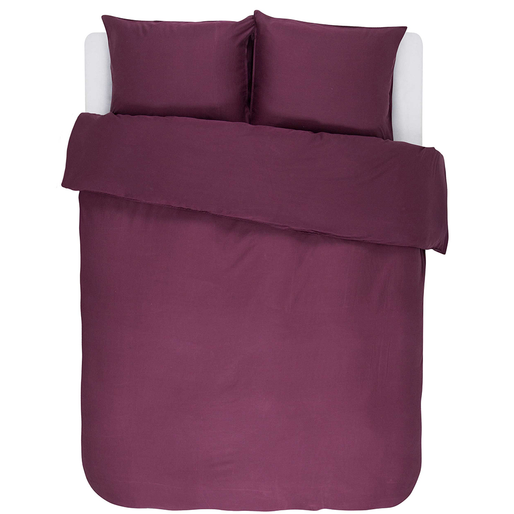 Satin-Bettwäsche MINTE burgundy