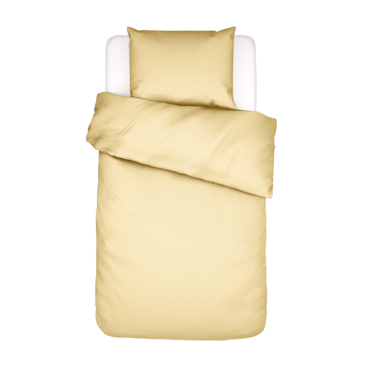 Satin-Bettwäsche MINTE yellow straw